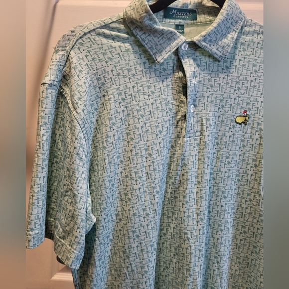 Masters Classics Augusta Flag Sign PGA Golf Polo Green Size Small - Picture 4 of 5